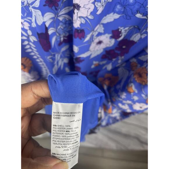 Chicos Maxi Dress Women's 4 Floral Sleeveless Ruffle Hem Lightweight NWT Summer - Picture 6 of 10